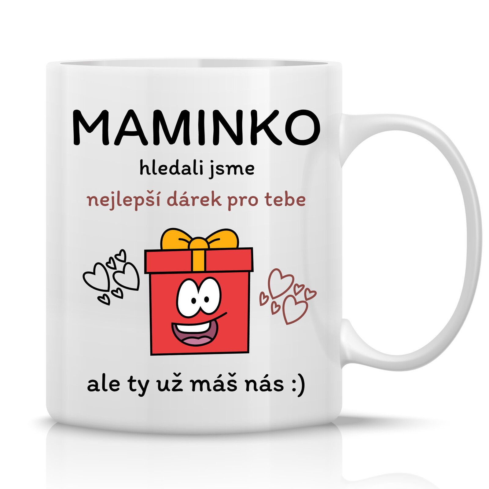 NEJLEPŠÍ DÁREK PRO MAMINKU - klasický bílý keramický hrníček 300 ml