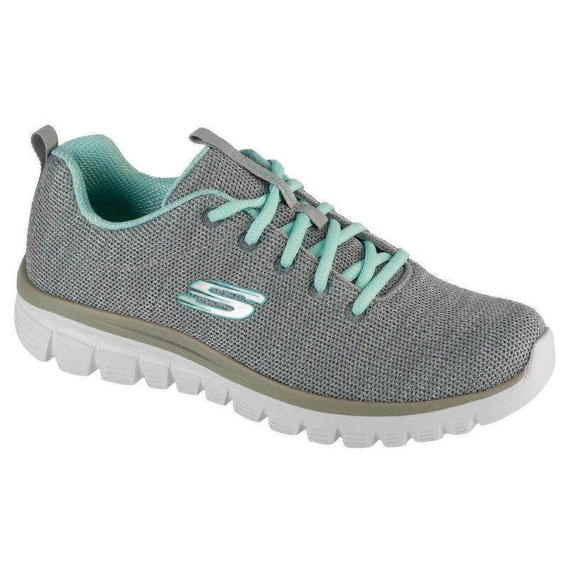 Dámska športová obuv Twisted Fortune W 12614-GYMN Grey with Turquoise - Skechers 39.5 šedá s modrou