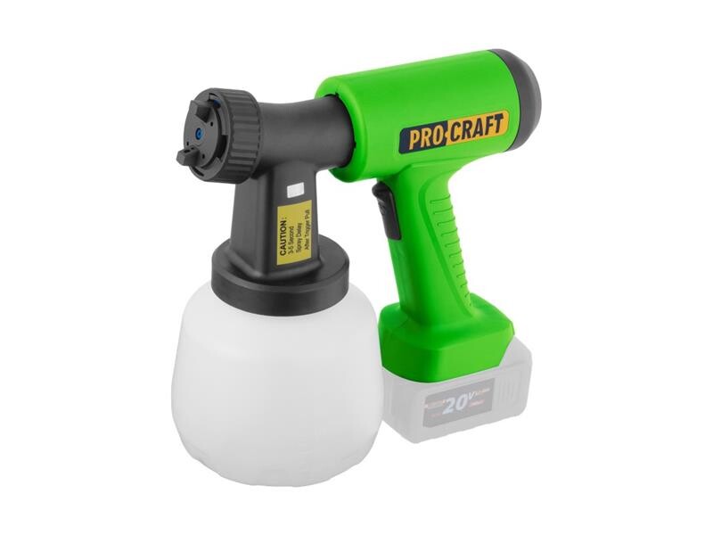 AKU striekacia pištoľ PROCRAFT PSE22bb s funkciou fúkania bez batérie