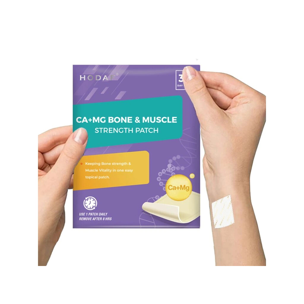 Transdermálne náplasti pre zdravé kosti a svaly Hodaf Ca+Mg Strength Patch 30 ks - biele