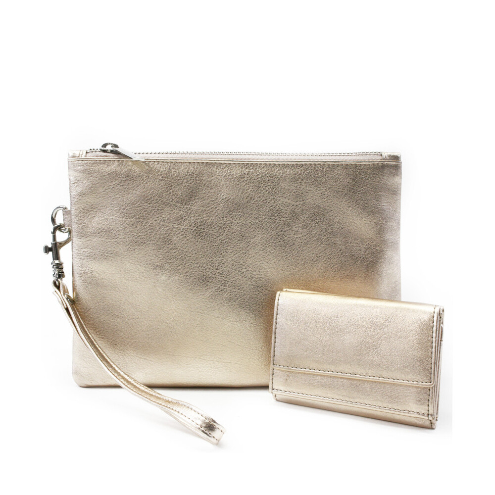 Súprava dámskej etue a peňaženky Arwel 1660 - zlatá