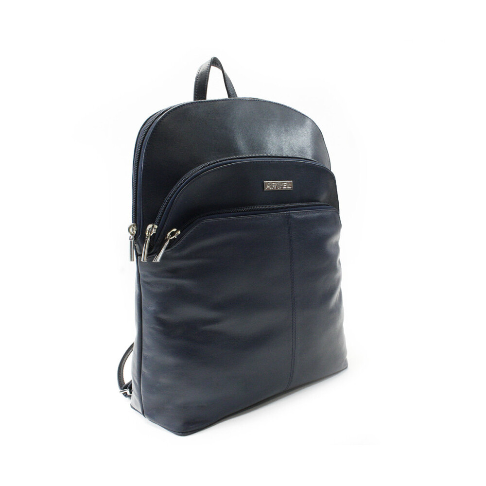 Kožený batoh Arwell 8955 - navy