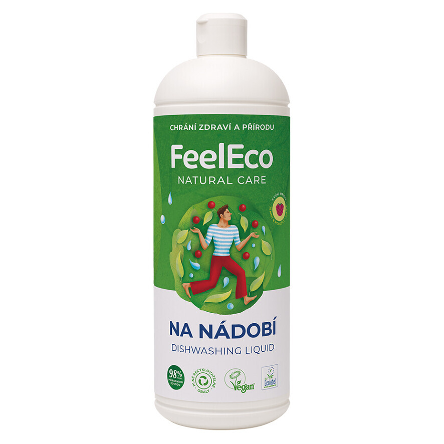 FEEL ECO Prostriedok na riad s vôňou maliny 1 l, poškodený obal