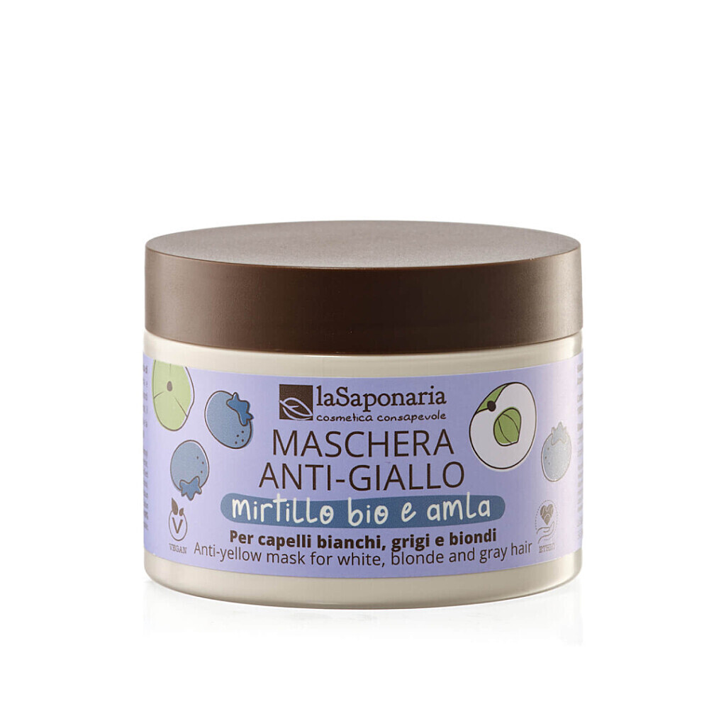 LA SAPONARIA Maska No yellow na šedivé vlasy s Amlou 200 ml