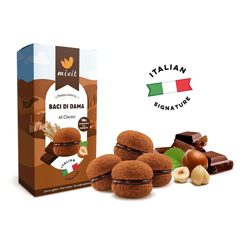 MIXIT Italian bakery sušienky baci di dama al cacao 170 g