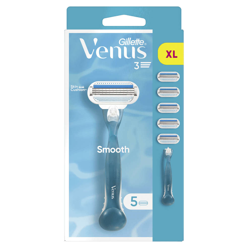 GILLETTE Venus Smooth Holiaci strojček pre ženy + Náhradné hlavice 5 ks, poškodený obal