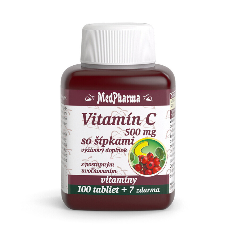 MEDPHARMA Vitamín C 500 mg so šípkami 107 tabliet, poškodený obal