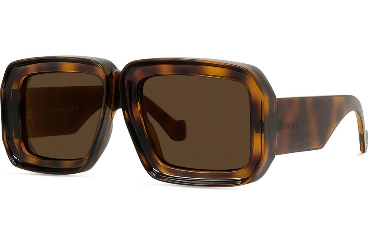 Loewe Signature Havana Mask Sunglasses - ONE SIZE (56)