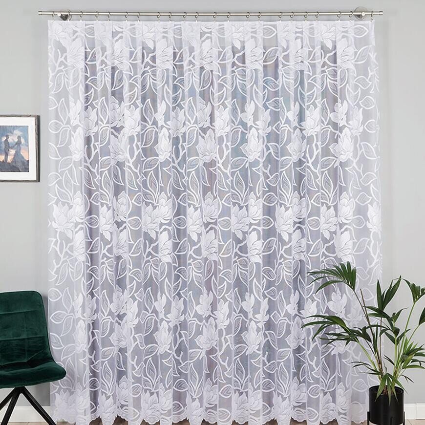 Žakárová záclona 023338/250. Tovar na mieru