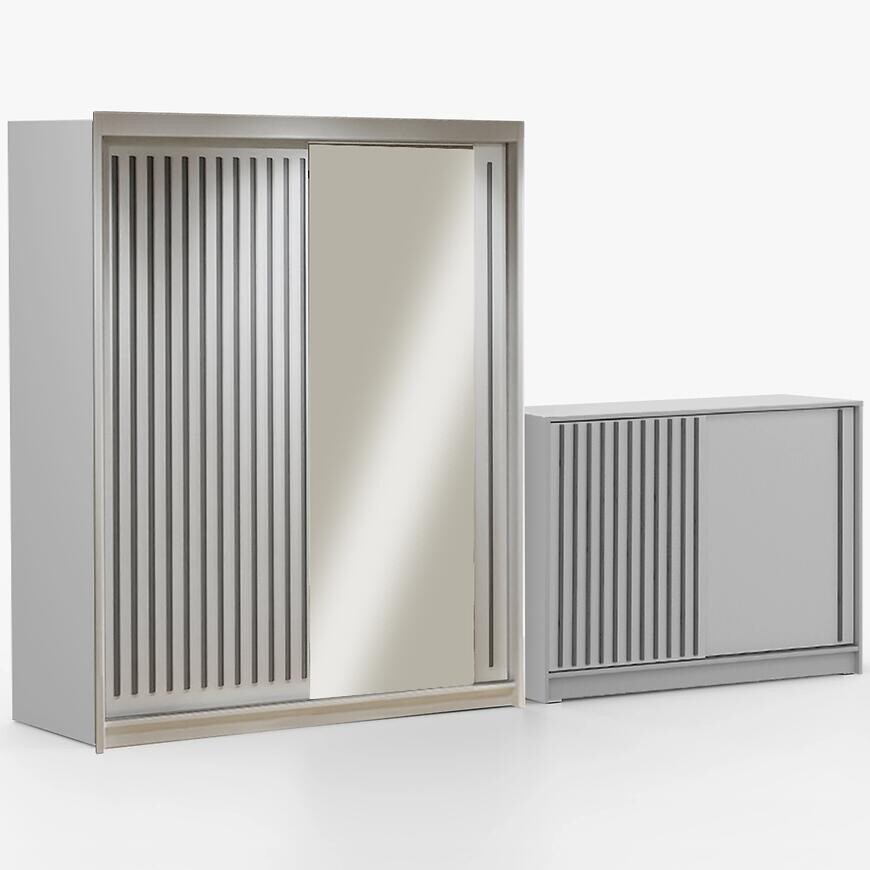 Súprava skriňa Royal 150 biela + komoda Royal 150