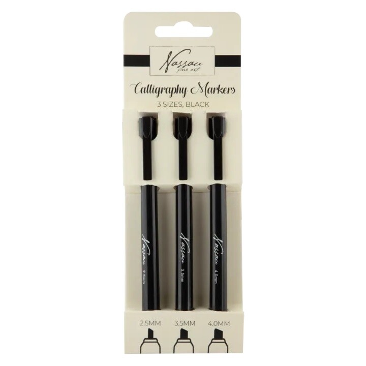 Kaligrafické fixky 3 ks čierne