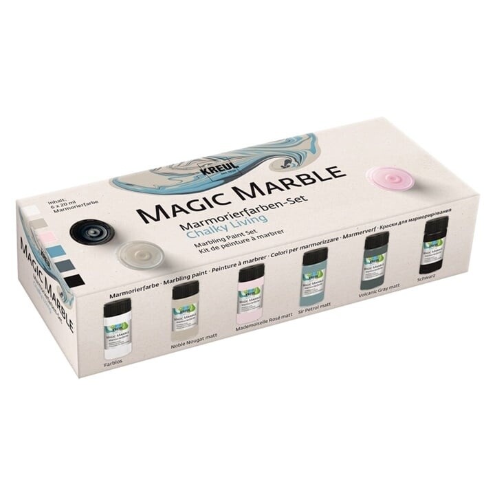Sada farieb na mramorovanie Kreul Magic Marble Chalky 6x20 ml