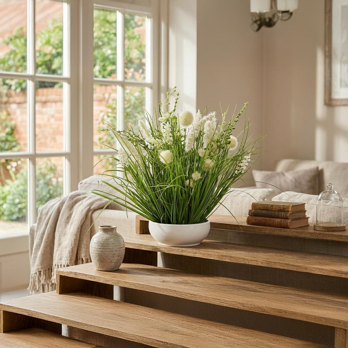 Dekoratívna tráva v kvetináči