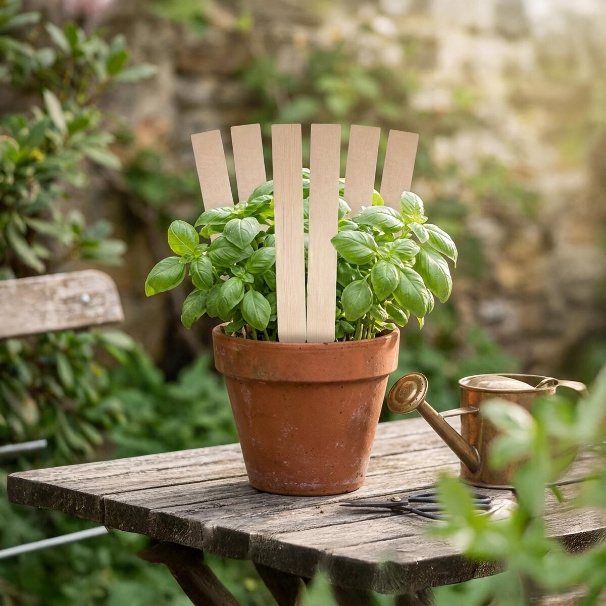 Bambusové štítky na rastliny, 5 ks