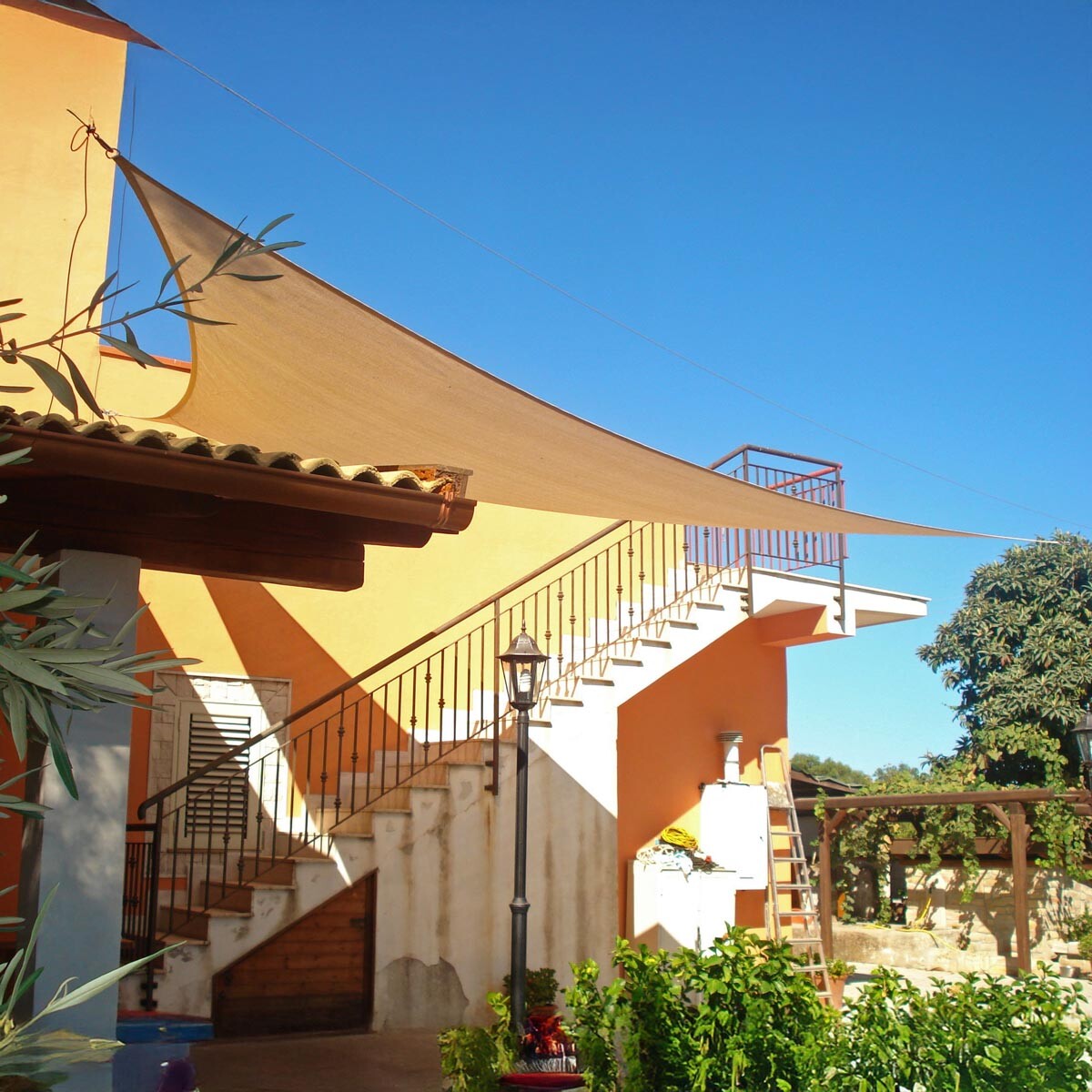 Tieniaca plachta MERAN, béžová, 360 x 360 cm