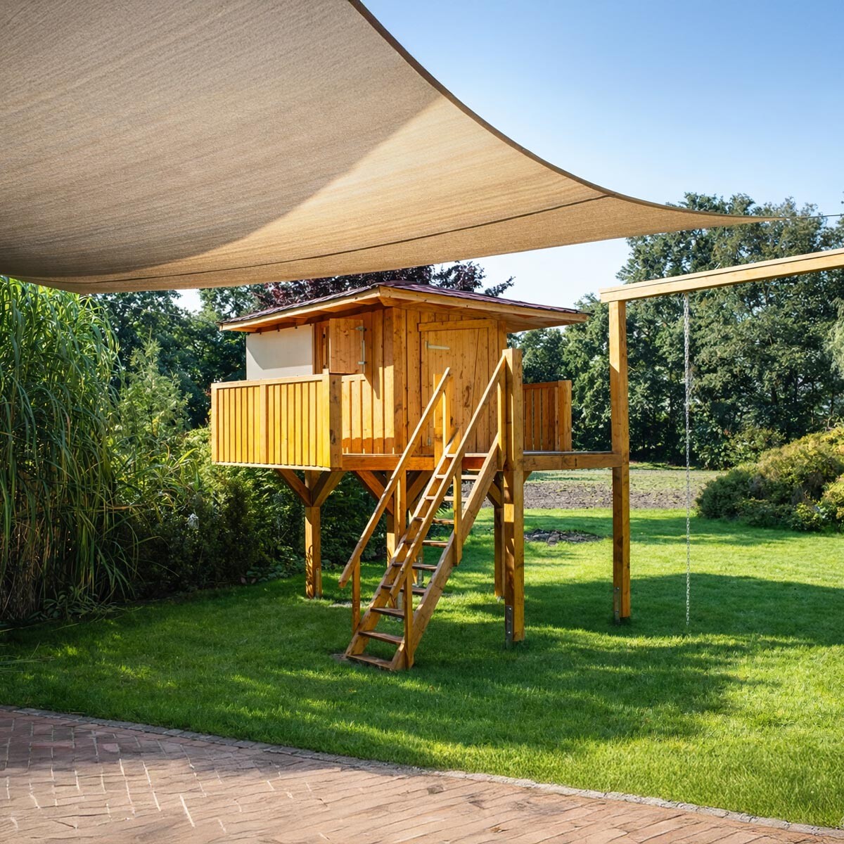 Tieniaca plachta BODEGA, béžová, 500 x 500 cm