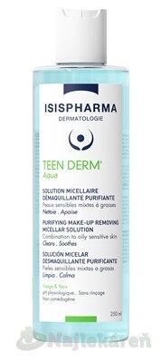 ISIS TEEN DERM Aqua čistiaca micelárna voda a odličovač 250 ml