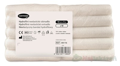 Ovínadlo hydrofilné neelastické pletené 10cmx5m 10ks