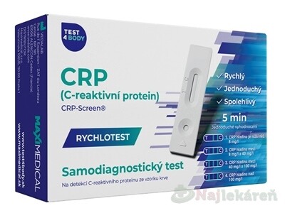 MAXIMEDICAL Rýchlotest CRP samodiagnostický test z krvi 1 set