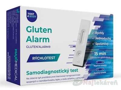 MAXIMEDICAL Rýchlotest Gluten Alarm samodiagnostický test z krvi 1 set