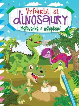 Omaľovánka s nálepkami Dinosaury