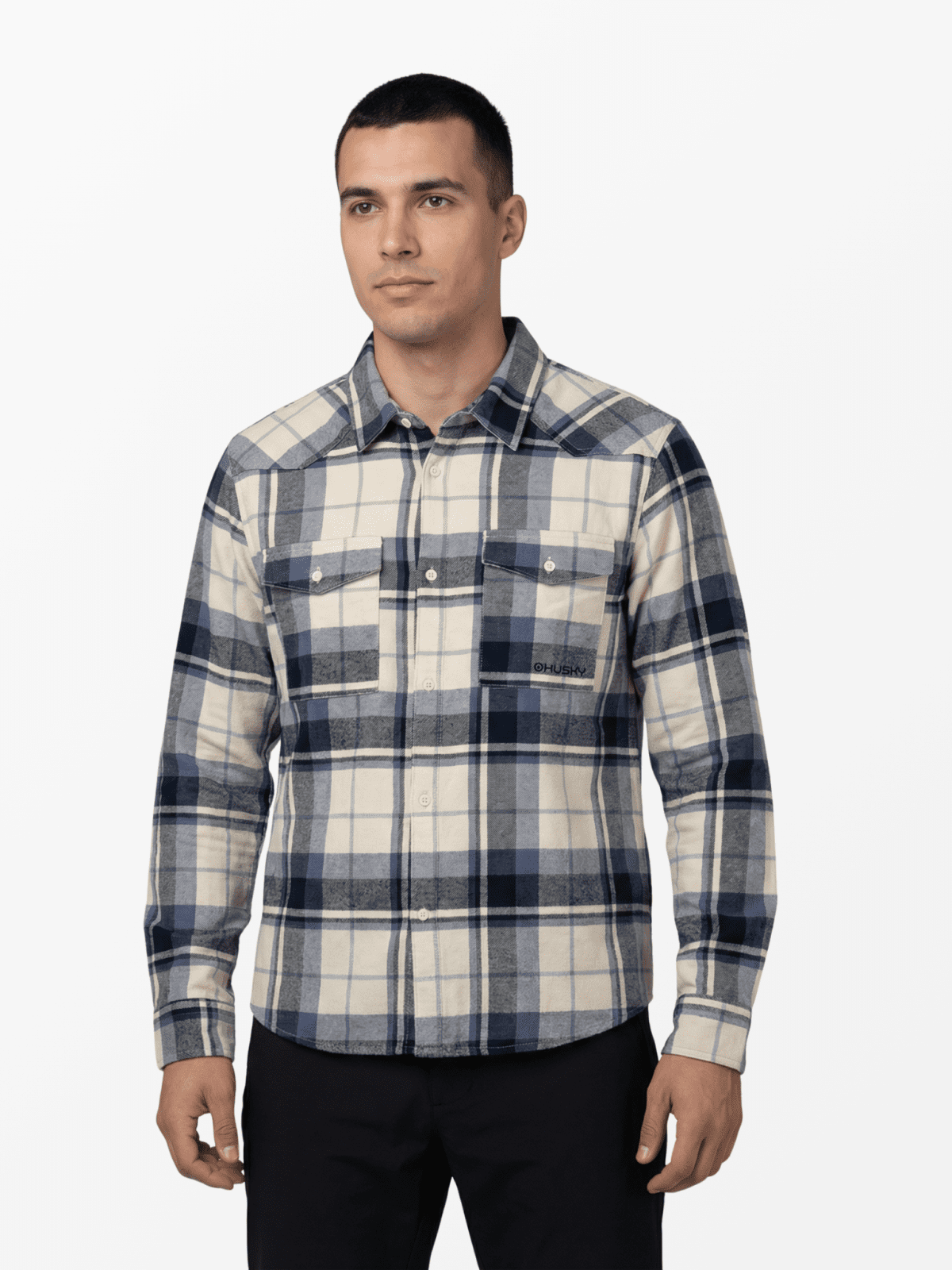 Husky Pánska flanelová košeľa Gaia M blue Veľkosť: L