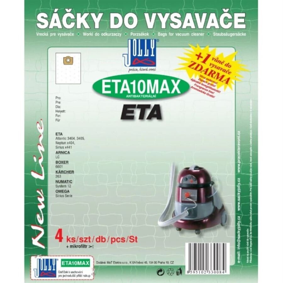 Jolly textilné vrecká do vysávača ETA 10 MAX 4 ks 3008S
