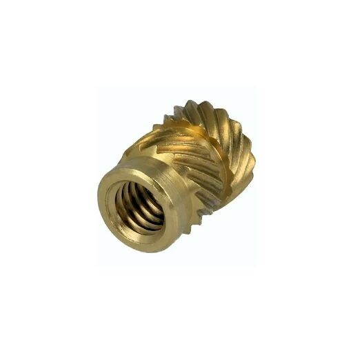 Závitová zápustná vložka M3x6x4 mosadzná