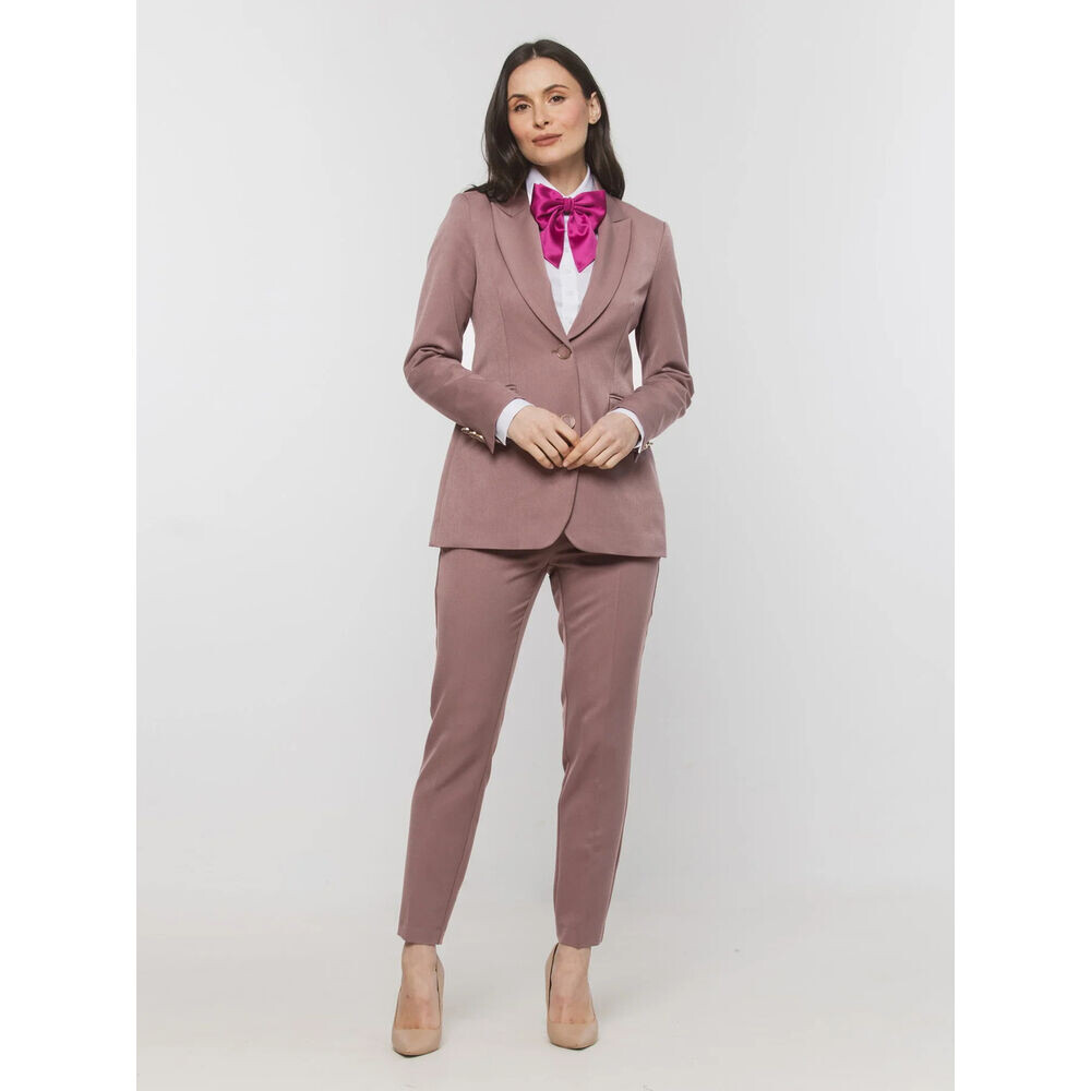 Dámsky kostým svetlohnedý s jednoradovým sakom 19726