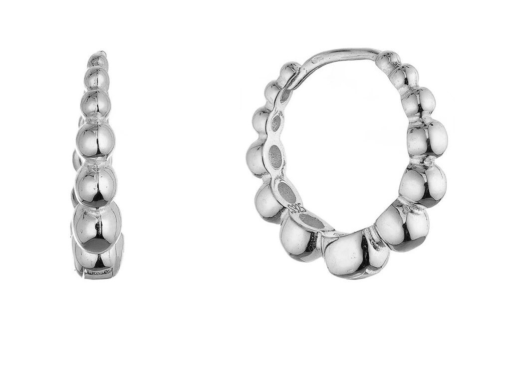 Evolution Group Elegantné strieborné kruhy 61162