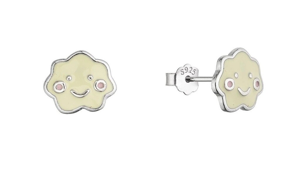 Evolution Group Dievčenské strieborné náušnice Mráčky 61140