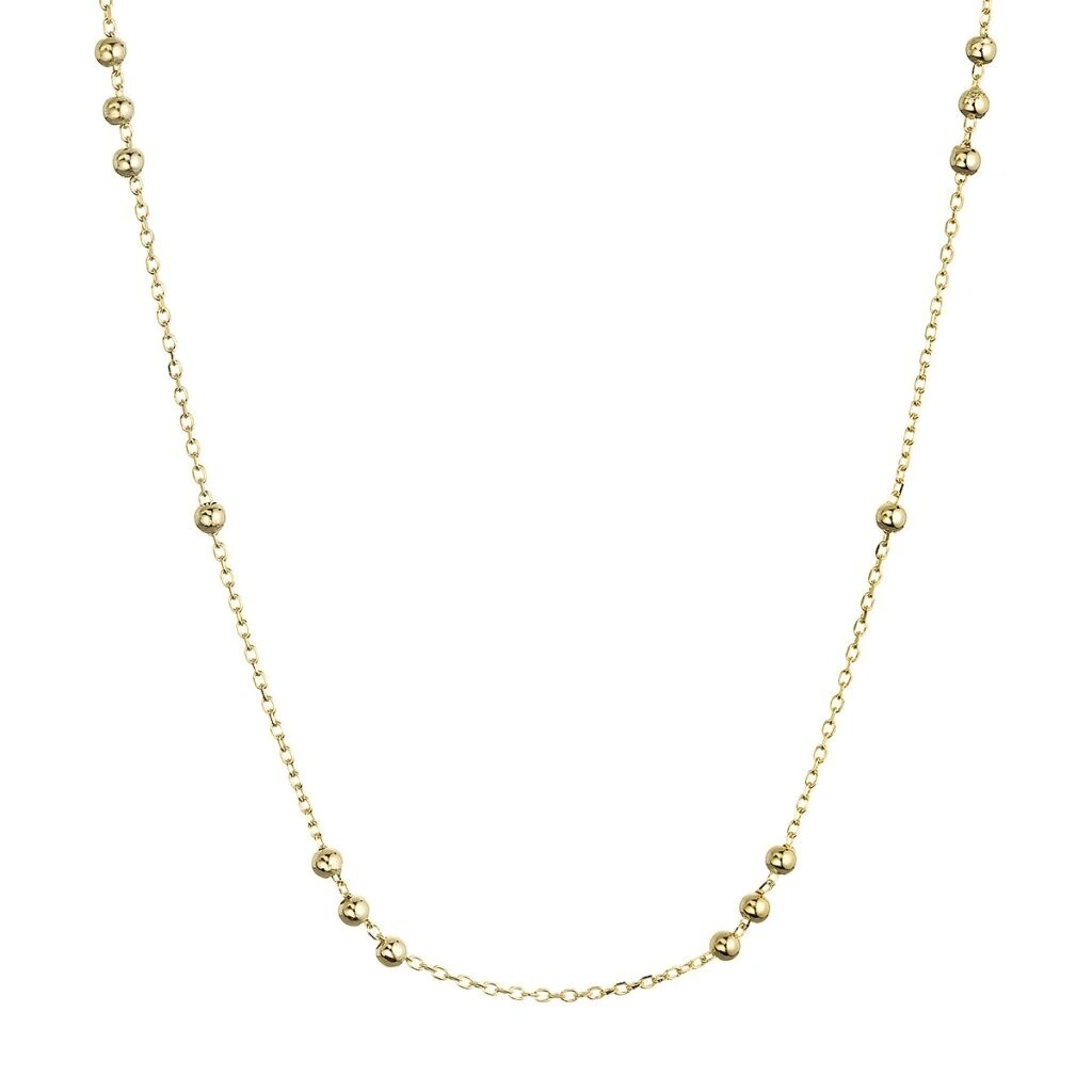 Evolution Group Dámska pozlátená retiazka s guličkami 62056 45 cm