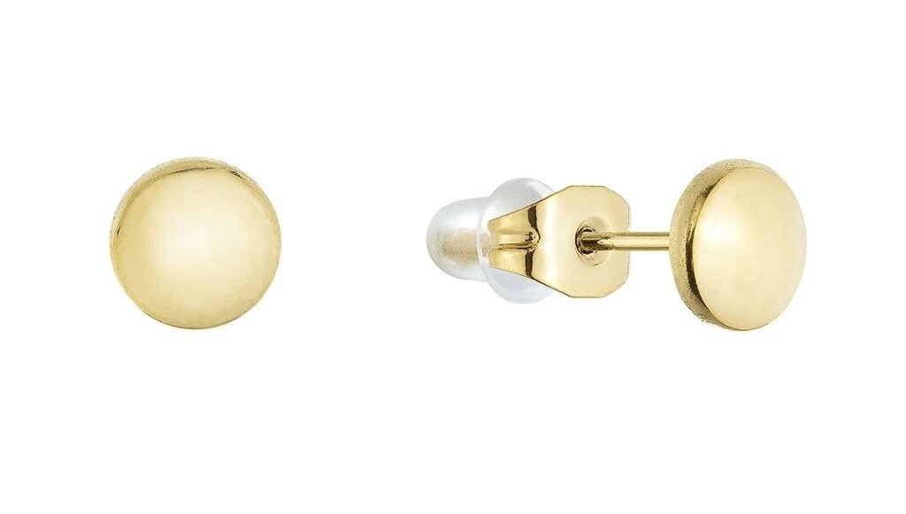 Evolution Group Minimalistické pozlátené náušnice z ocele 41003.1