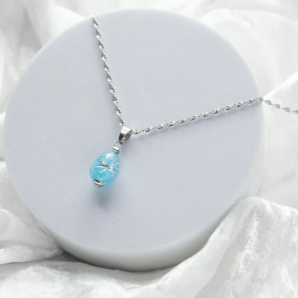 Lampglas Jemný náhrdelník Ice Nude s rýdzim striebrom NNM11/AG/RHO 50 cm