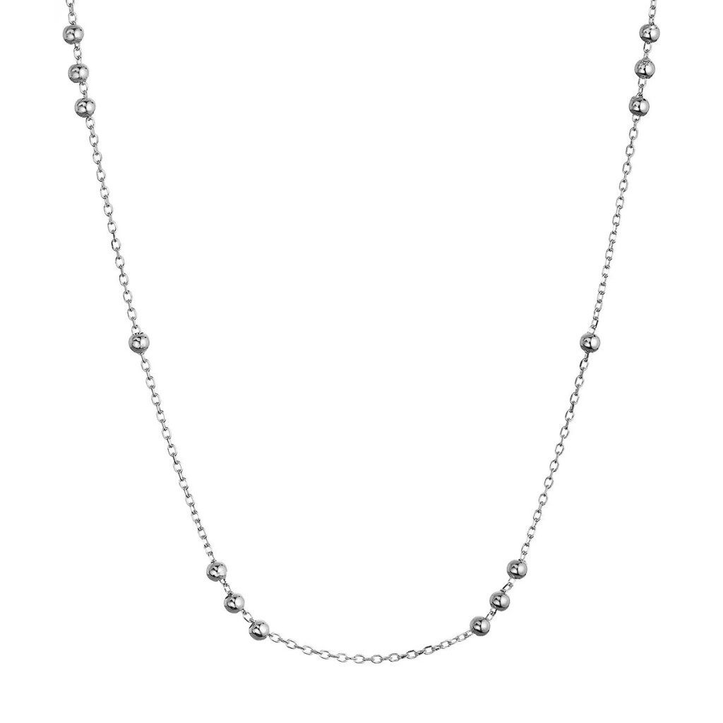 Evolution Group Dámska strieborná retiazka s guličkami 62056 40 cm