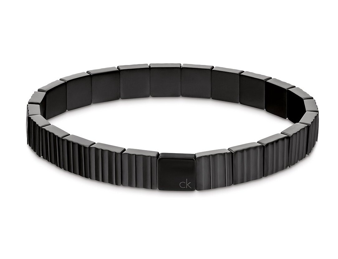 Calvin Klein Štýlový čierny náramok pre mužov Parallel 35100084