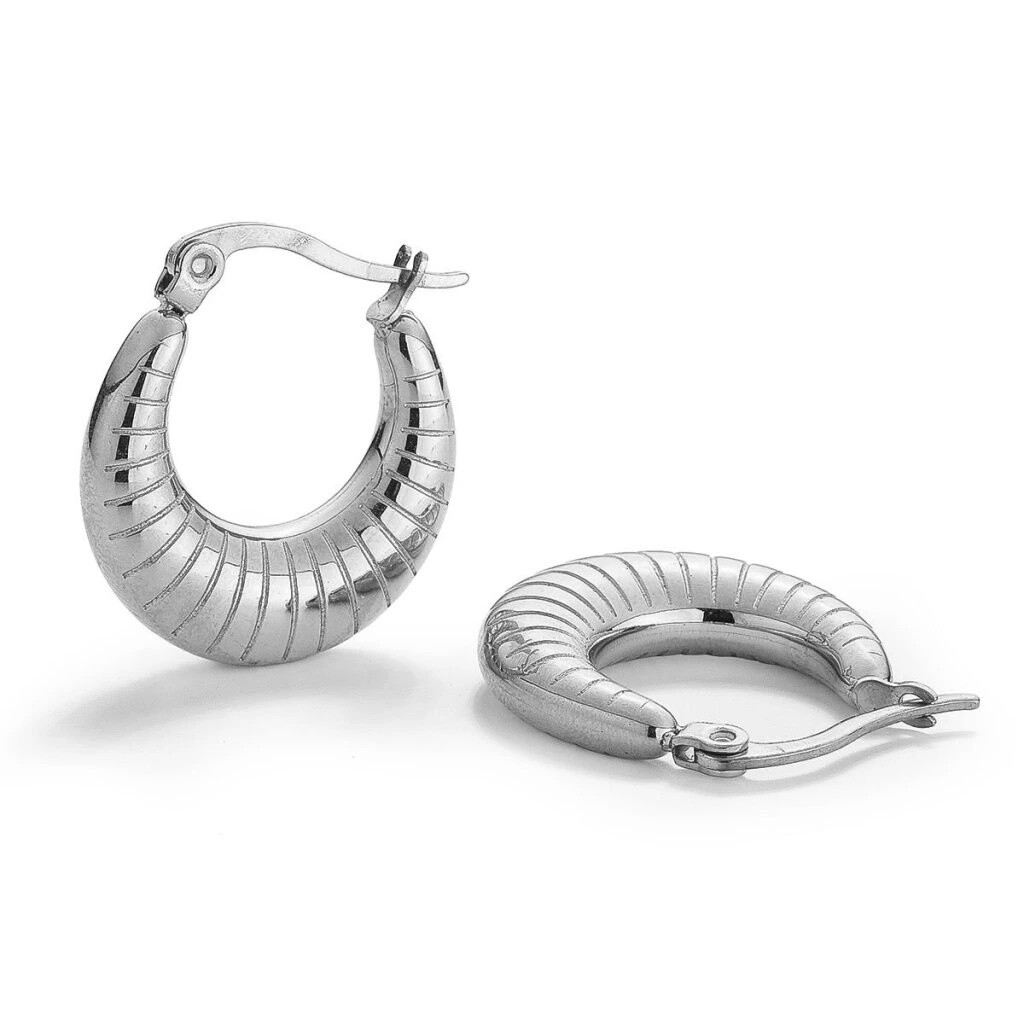 Evolution Group Elegantné kruhové náušnice z ocele ISMARA