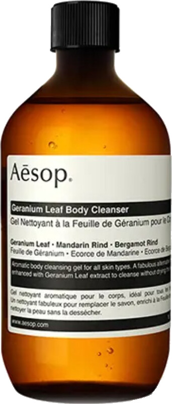 Aesop Osviežujúci telový čistiaci gél Geranium Leaf (Body Cleanser) 500 ml s uzáverom