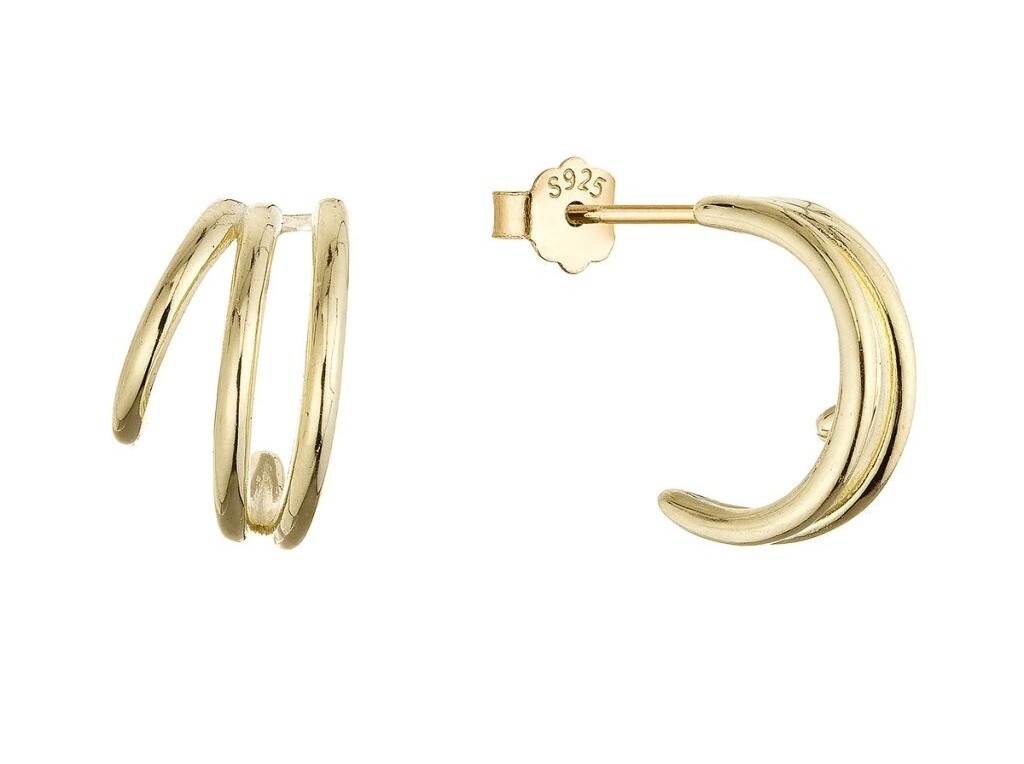 Evolution Group Pozlátené kruhové náušnice 61153