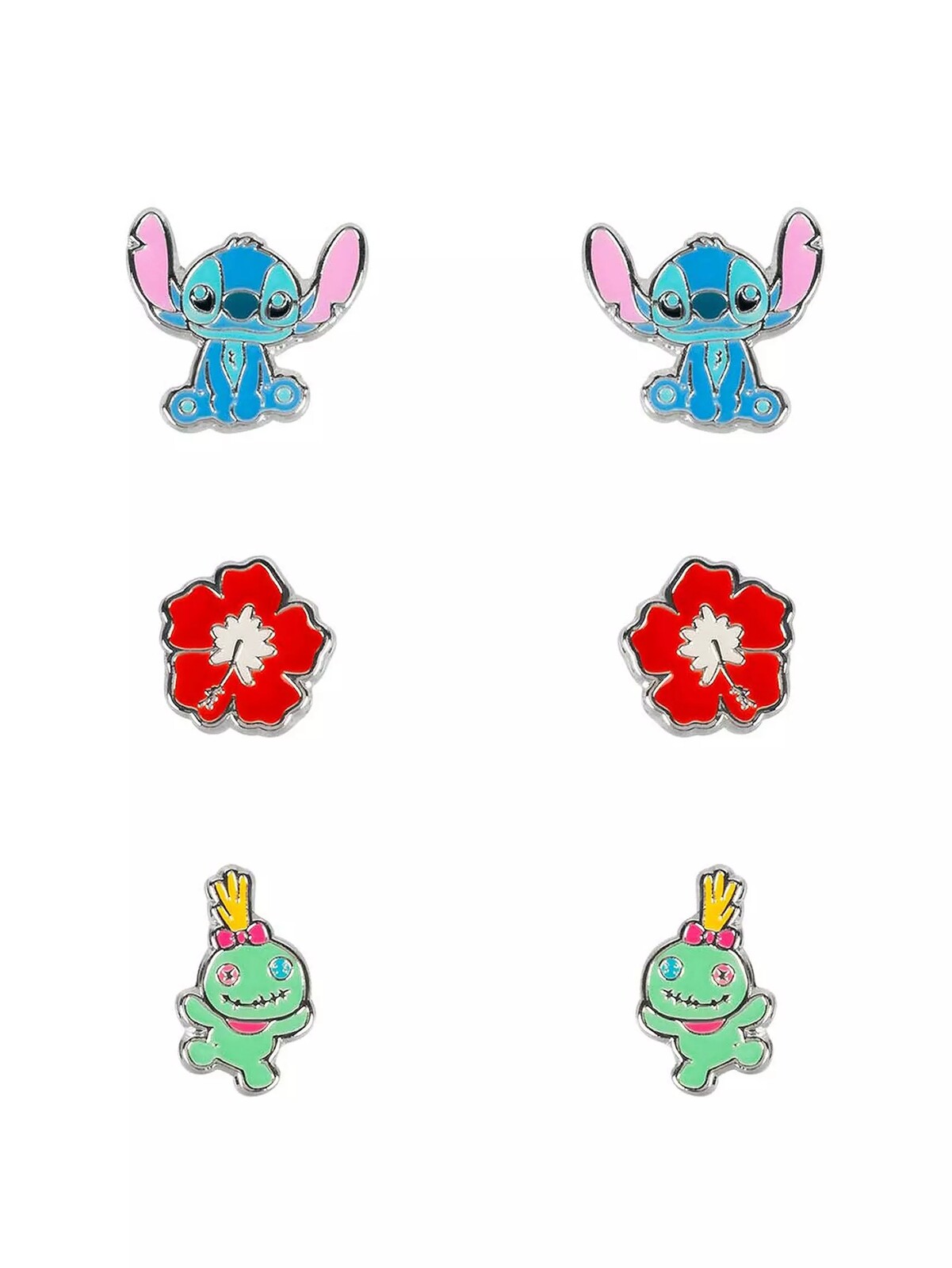 Disney Set náušníc pre dievčatá Lilo & Stitch SF00468SL.PA (3 páry náušníc)