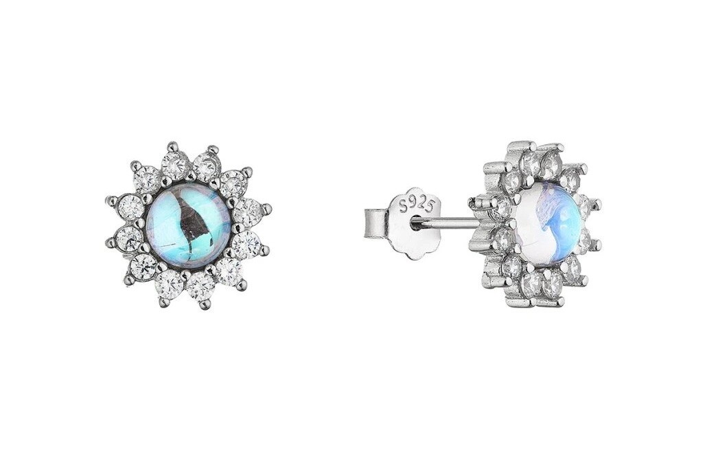 Evolution Group Krásne strieborné náušnice Kytičky 11759.1