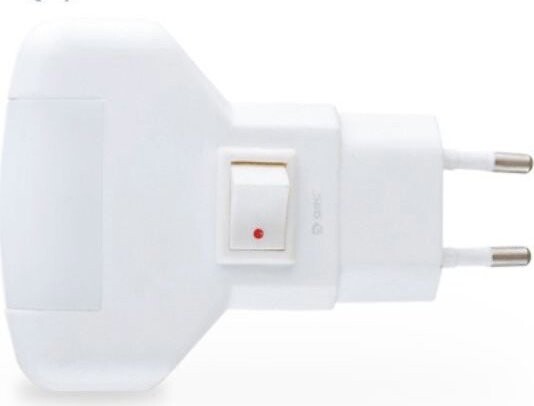 Garsaco Noční světlo do zásuvky s vypínačem 1W, GSC, svítí dopředu nahoru a dolu, studená