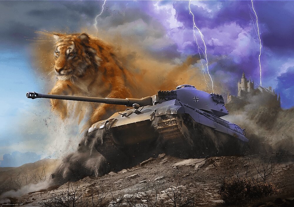 TREFL Puzzle Premium Plus World of Tanks: Tiger II 1000 dielikov