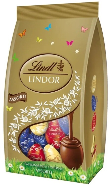 Lindt Lindor veľkonočné čokoládové vajíčka mix príchutí 180 g