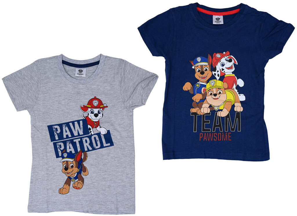 Labková patrola – Detské tričko modré/sivé veľ. 110 – 116, 2 ks