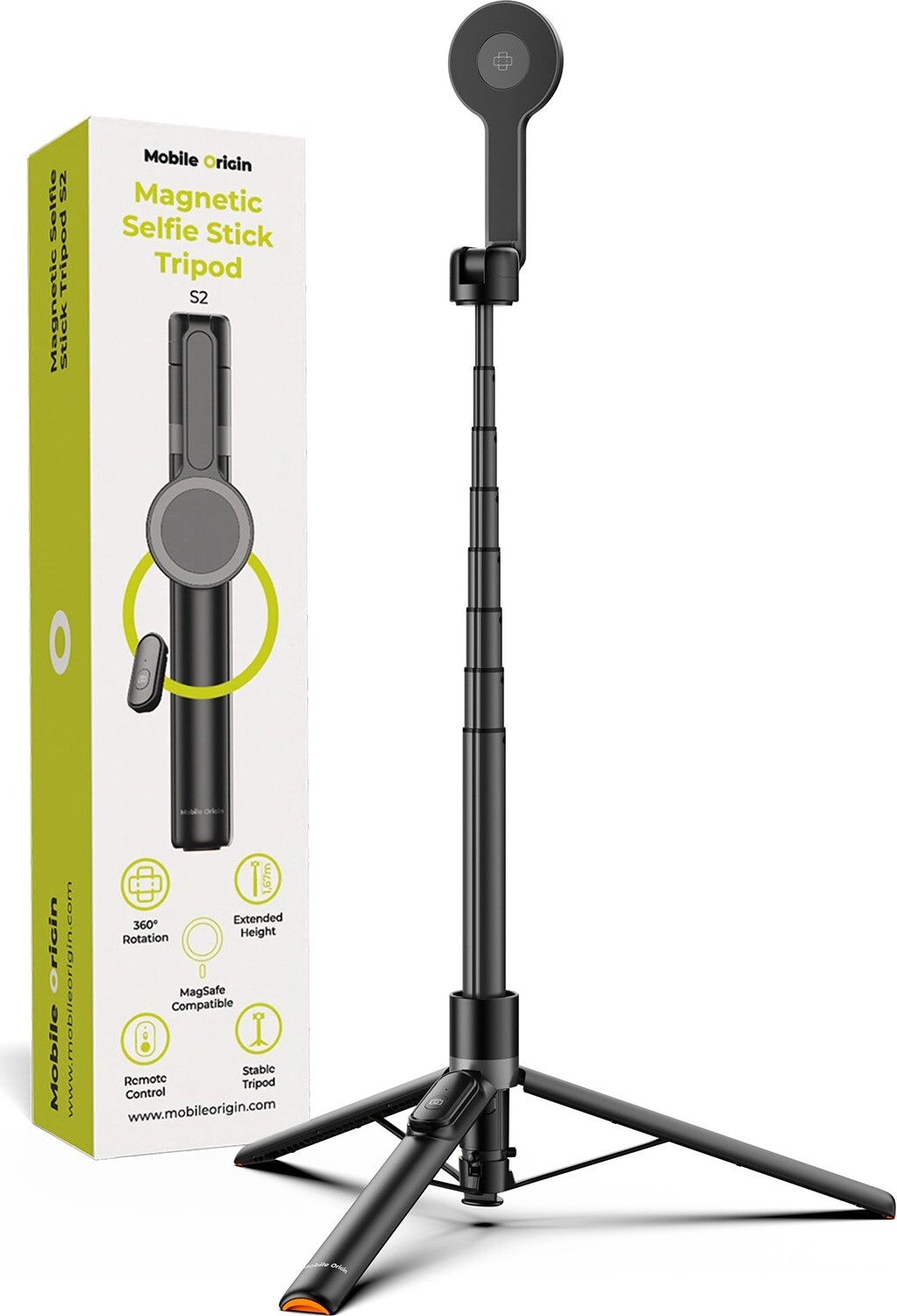 Mobile Origin Magnetic Selfie Stick Tripod S2