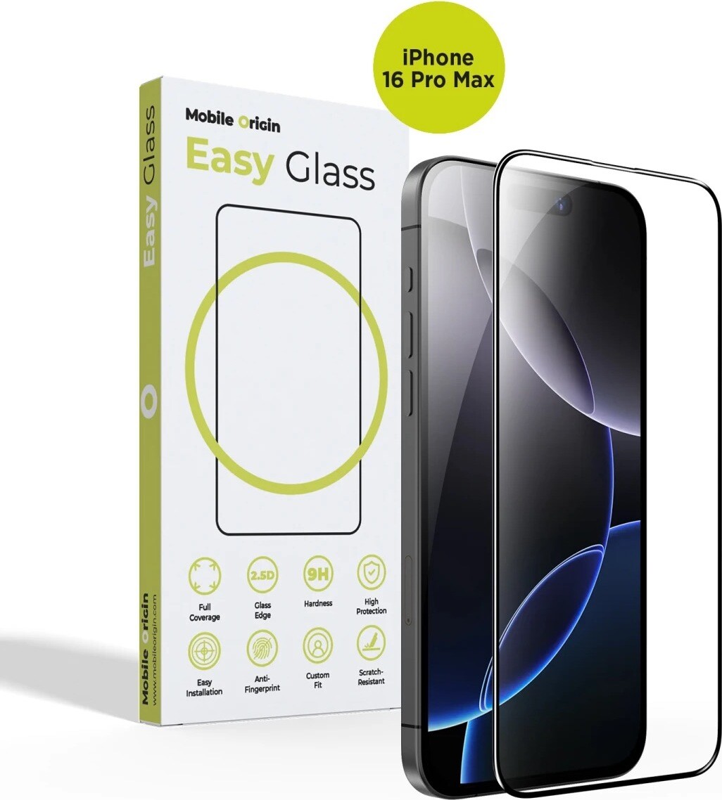 Mobile Origin EasyGlass Ochranné sklo s aplikátorom iPhone 16 Pro Max/17 Pro Max, 2 ks