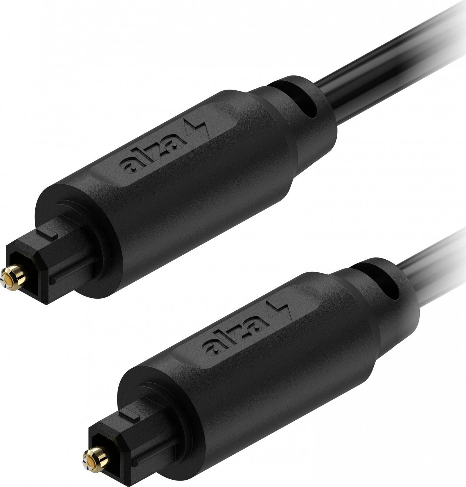 AlzaPower Optical Fiber Toslink Audio Cable 2 m čierny