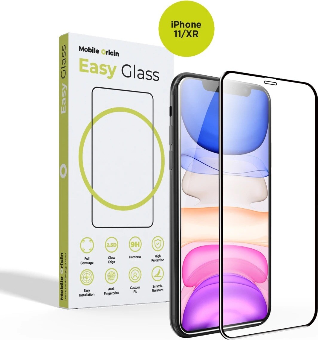 Mobile Origin EasyGlass Ochranné sklo s Aplikátorom iPhone 11/XR, 2 ks