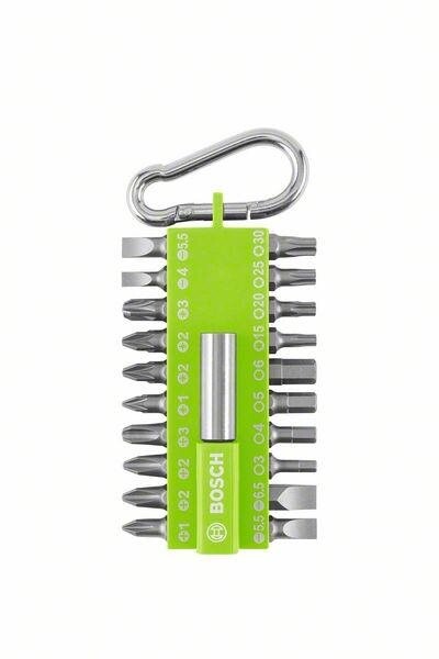 Bosch Súprava skrutkovacích bitov s karabínou (svetlozelená), 21 ks 2.607.002.823